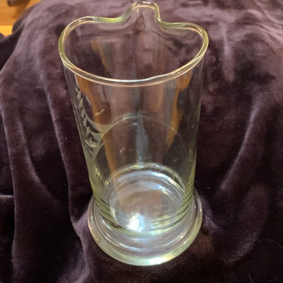 Vintage Clear Glass Pitcher with etched Ship boat pattern, EUC - Picture 4 of 10